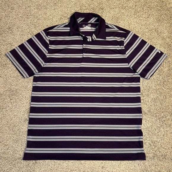 Under Armour Mens L Heat Gear Loose Performance Polo Golf Shirt Lot of 3 Striped - Picture 7 of 16